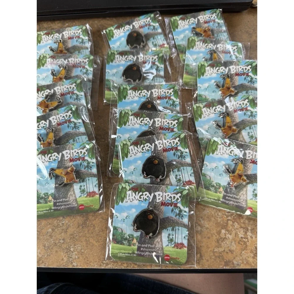 ANGRY BIRDS Movie Pins Collector Promo Merch Lot Of 16
